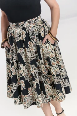 Hell Bunny Dominique 50's Skirt Black Hot