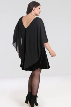 Hell Bunny Draco Mini Dress Black Clearance