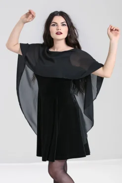 Hell Bunny Draco Mini Dress Black Clearance