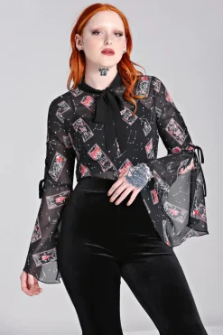 Hell Bunny Duality blouse Black