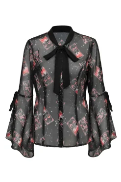 Hell Bunny Duality blouse Black