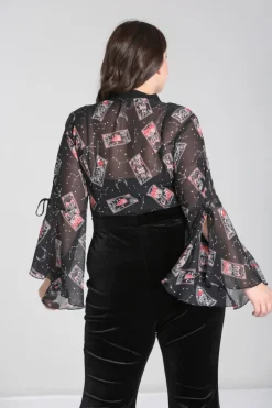 Hell Bunny Duality blouse Black
