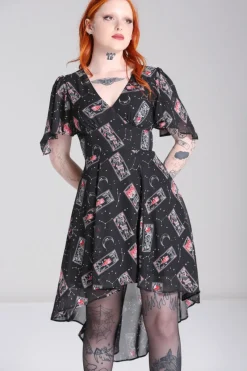 Hell Bunny Duality Dress Black Clearance