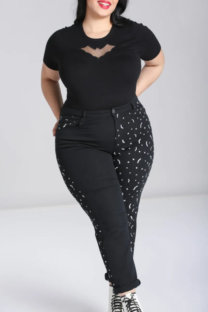 Hell Bunny Duo Bat Jeans Outlet