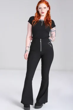 Hell Bunny Eclipse Trousers Black Sale