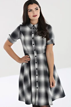 Hell Bunny Eddystone Mid Dress Grey