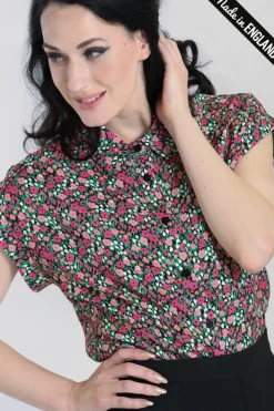 Hell Bunny Effie Shirt Black Outlet