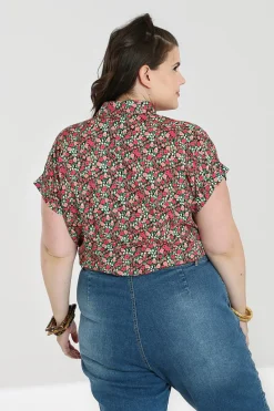 Hell Bunny Effie Shirt Black Outlet