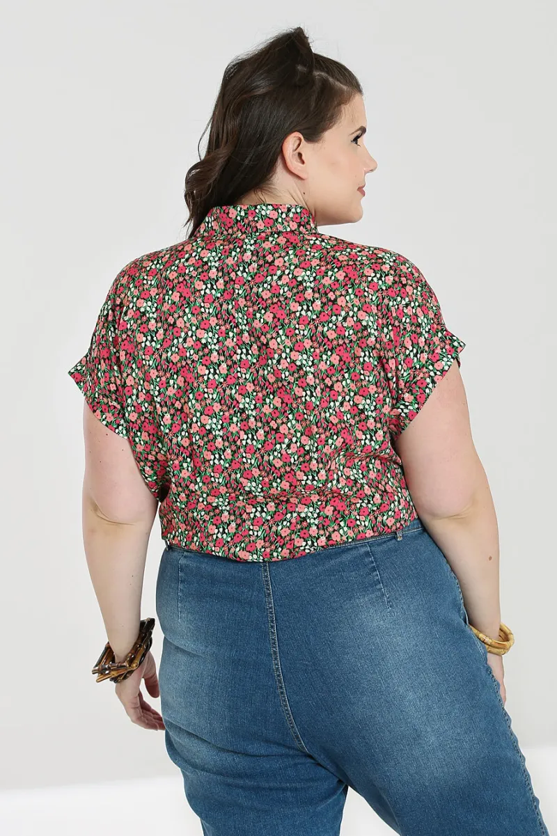 Hell Bunny Effie Shirt Black Outlet