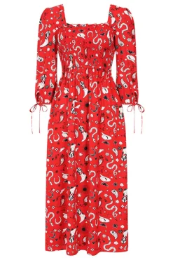 Hell Bunny Emmylou Maxi Dress Red