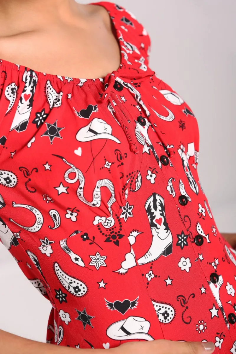 Hell Bunny Emmylou Mini Dress Red Best