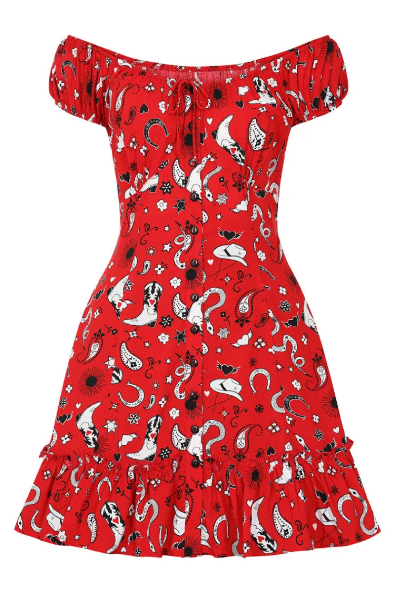 Hell Bunny Emmylou Mini Dress Red Best