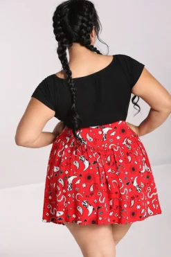 Hell Bunny Emmylou Skirt Red Best