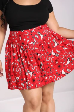 Hell Bunny Emmylou Skirt Red Best