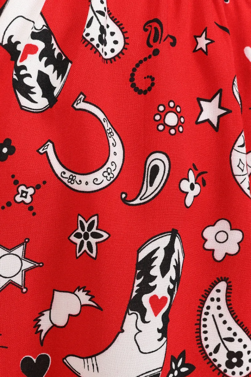 Hell Bunny Emmylou Skirt Red Best