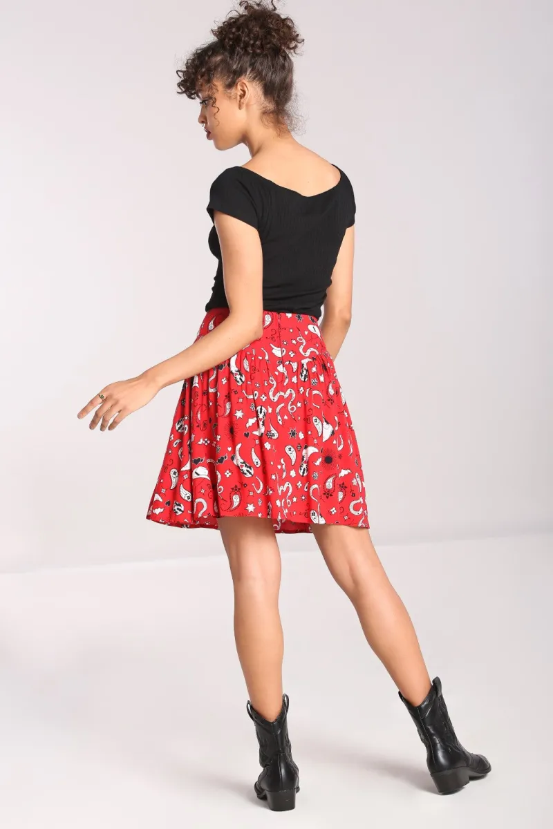 Hell Bunny Emmylou Skirt Red Best
