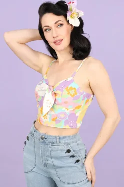 Hell Bunny Florette Crop Top MultiColour New