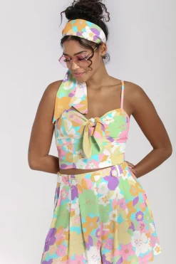 Hell Bunny Florette Crop Top MultiColour New