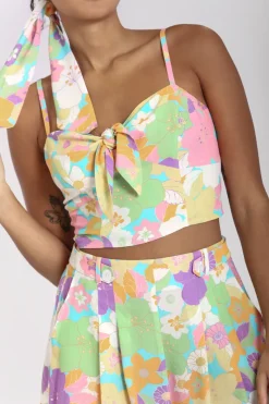 Hell Bunny Florette Crop Top MultiColour New