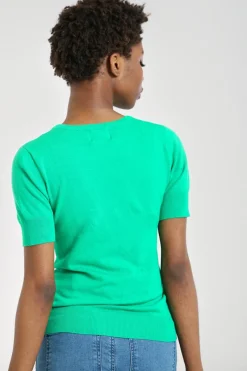 Hell Bunny Flower Power Top Green Hot