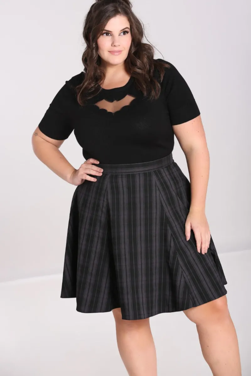 Hell Bunny Gail Skirt Grey Best