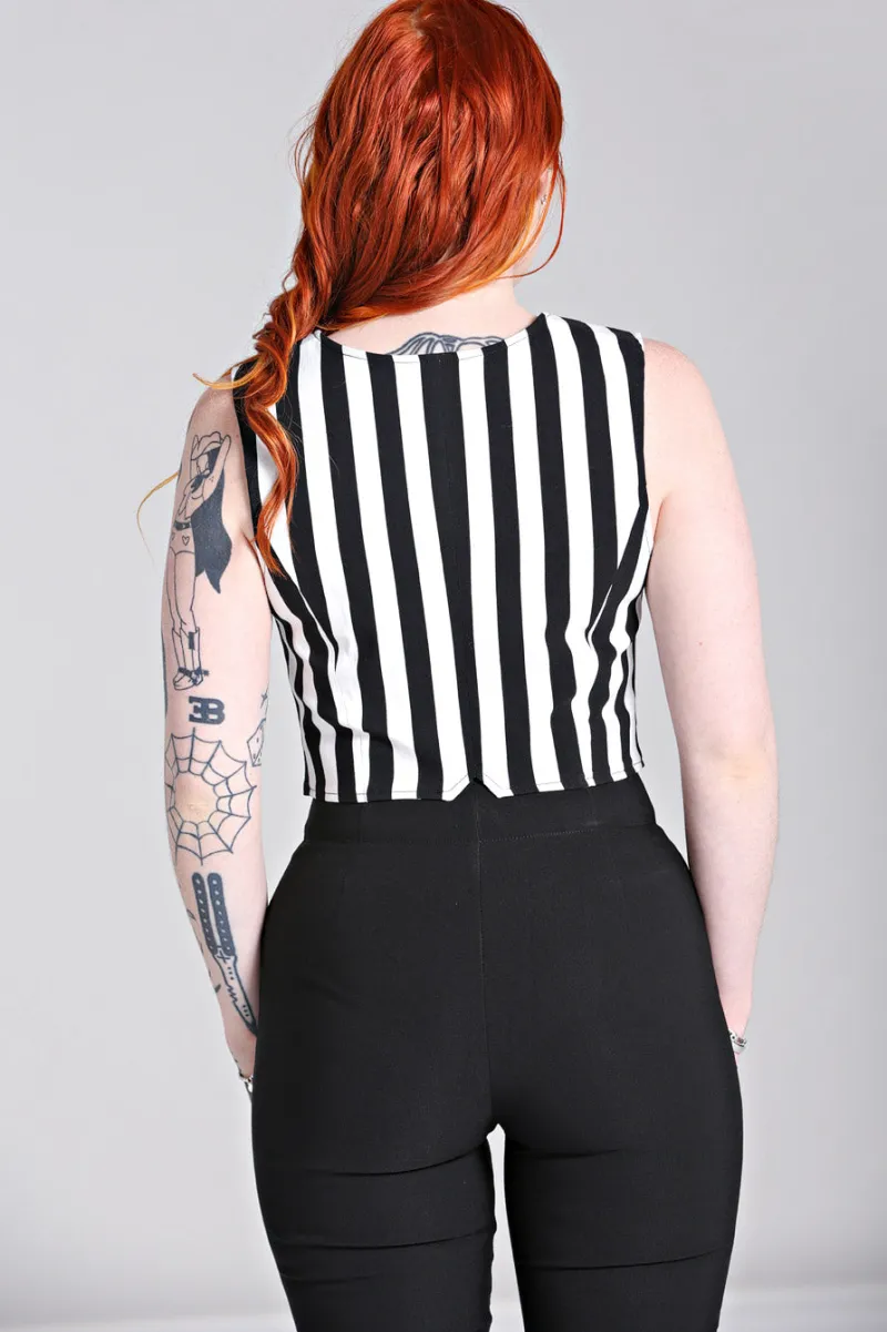 Hell Bunny Gaspar Waistcoat Hot