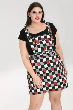 Hell Bunny Ginberry Pinafore dress Black Outlet