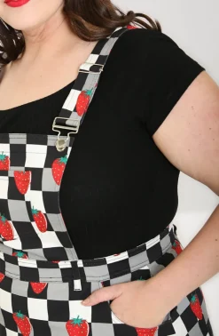 Hell Bunny Ginberry Pinafore dress Black Outlet