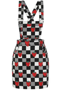 Hell Bunny Ginberry Pinafore dress Black Outlet