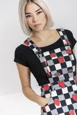 Hell Bunny Ginberry Pinafore dress Black Outlet