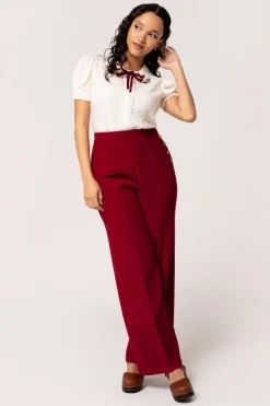 Hell Bunny Ginger Swing Trousers Discount