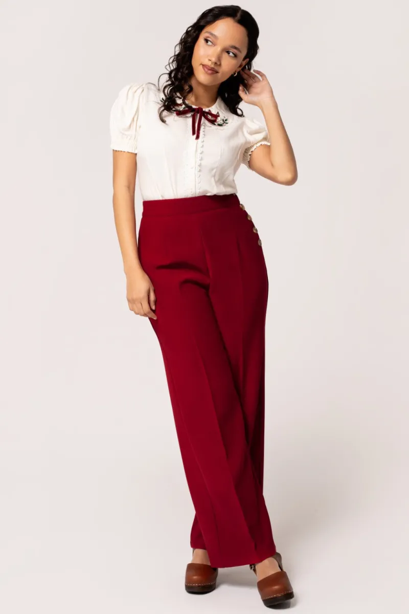 Hell Bunny Ginger Swing Trousers Discount
