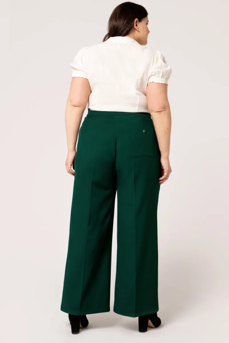Hell Bunny Ginger Swing Trousers Discount