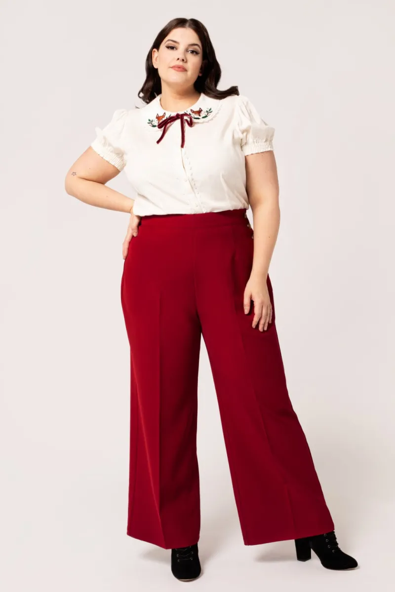 Hell Bunny Ginger Swing Trousers Discount
