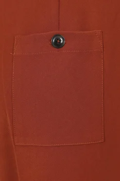 Hell Bunny Ginger Swing Trousers Brown Clearance