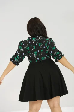 Hell Bunny Good Luck Blouse Black Online