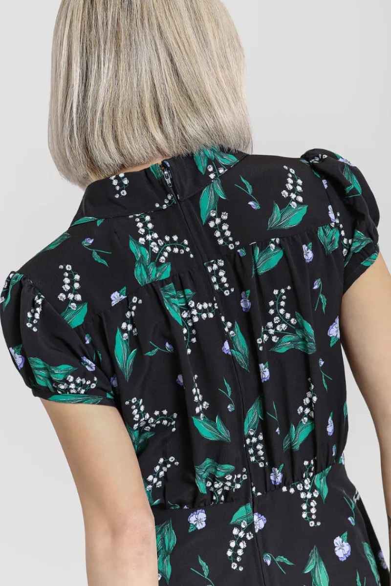 Hell Bunny Good Luck Mid Dress Black Clearance