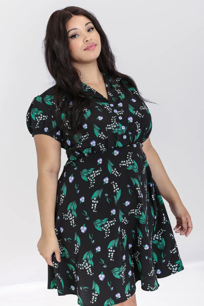 Hell Bunny Good Luck Mid Dress Black Clearance