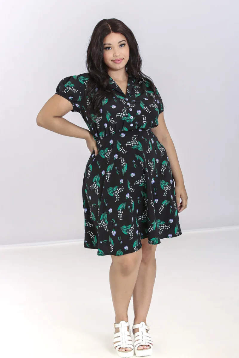 Hell Bunny Good Luck Mid Dress Black Clearance