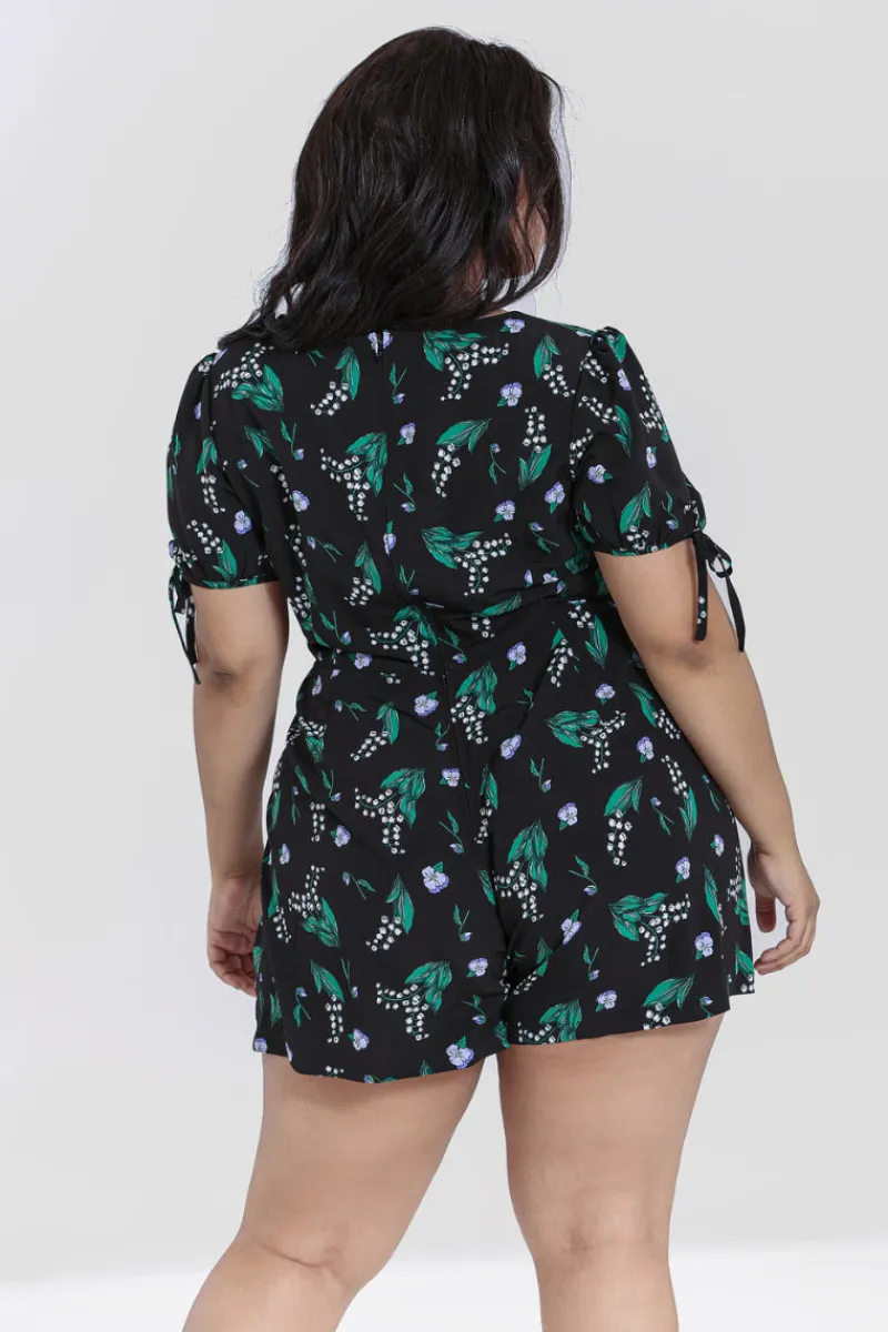 Hell Bunny Good Luck Playsuit Black Discount