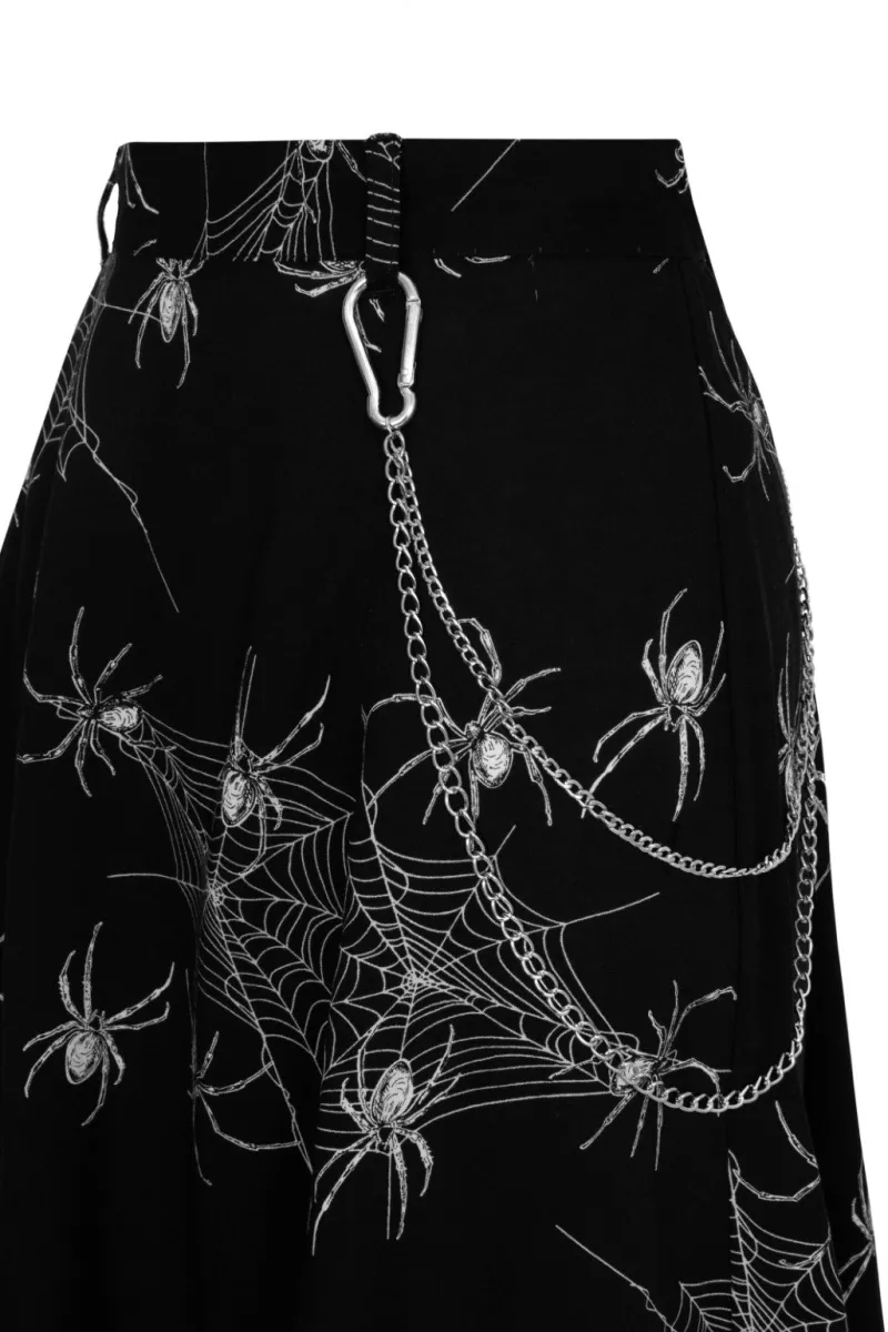 Hell Bunny Grungy Spider Skirt Black Discount