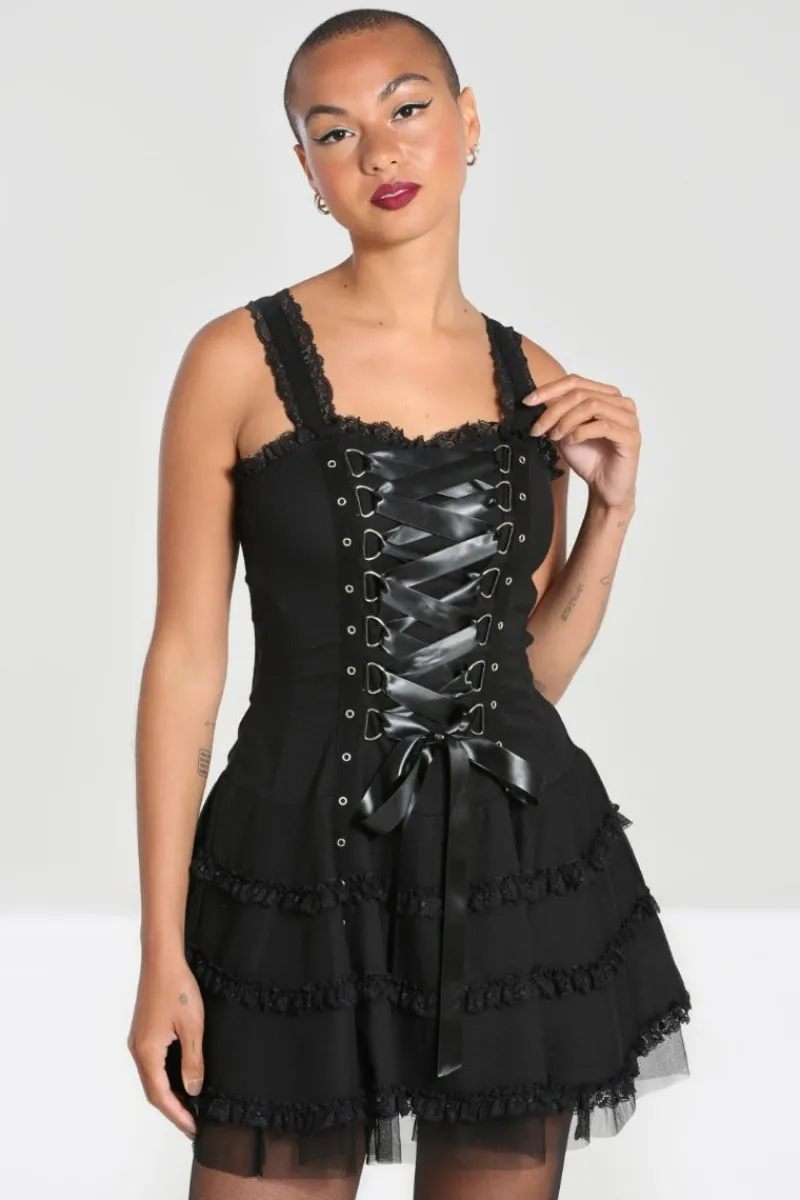 Hell Bunny Harley Plain Dress Black Hot