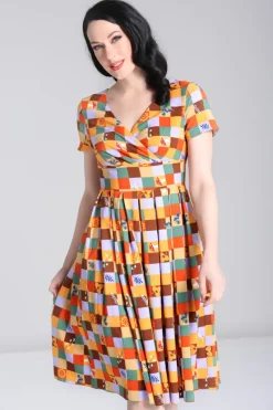 Hell Bunny Hawthorn Dress MultiColour Discount