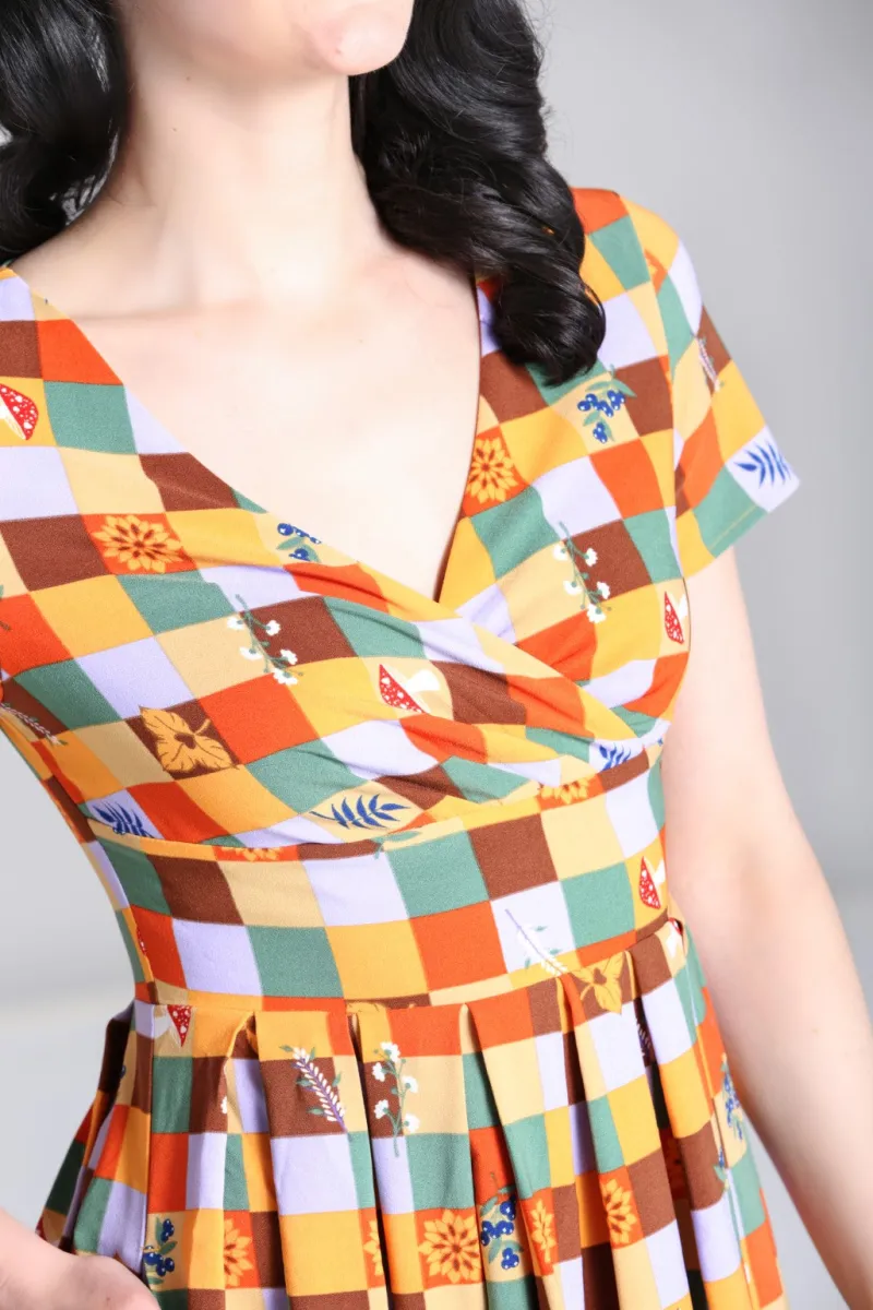 Hell Bunny Hawthorn Dress MultiColour Discount