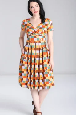 Hell Bunny Hawthorn Dress MultiColour Discount
