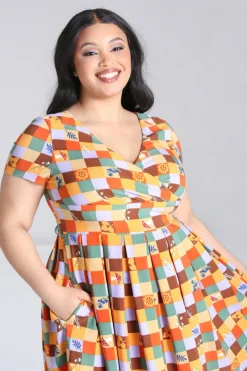 Hell Bunny Hawthorn Dress MultiColour Discount