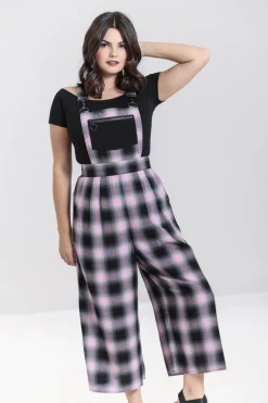 Hell Bunny Hayley Dungarees Pink Sale
