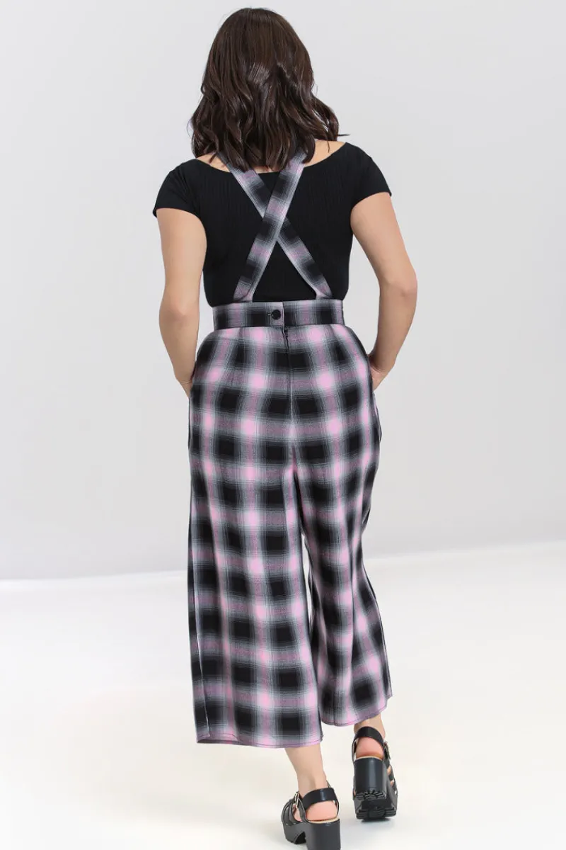Hell Bunny Hayley Dungarees Pink Sale