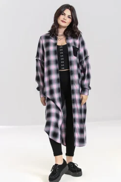 Hell Bunny Hayley Shirt Dress Pink Online