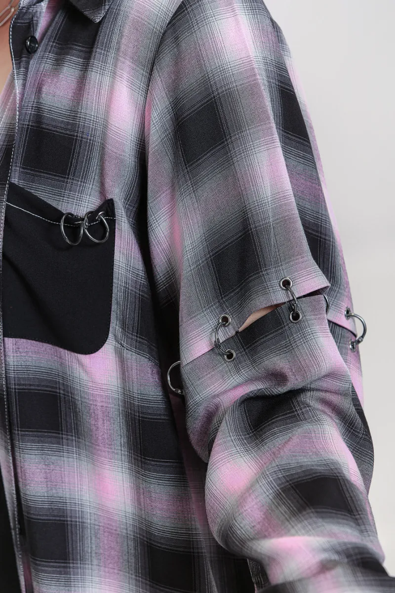 Hell Bunny Hayley Shirt Dress Pink Online